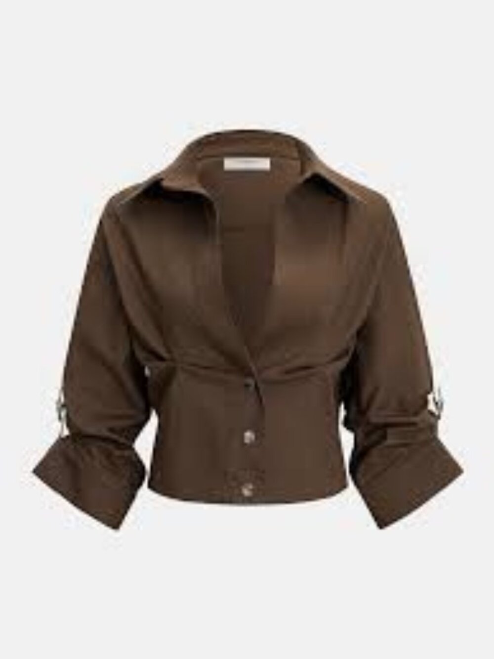 Cropped Collar Buttoned Shirts